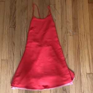 Blood orange tulip dress